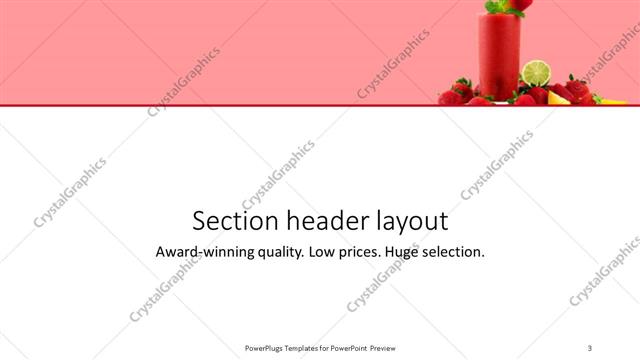Section Header presentation slide layout