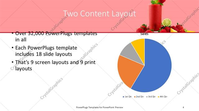 Two Content presentation slide layout