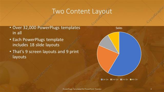 Two Content presentation slide layout