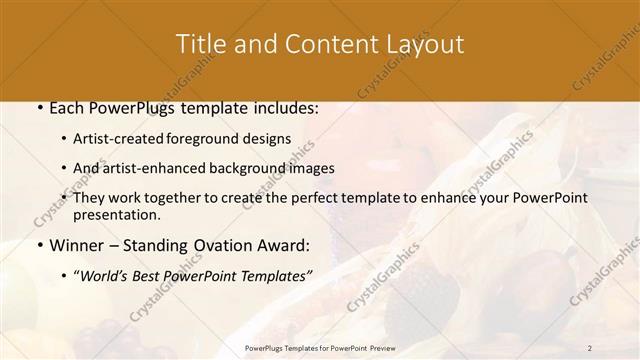 Title and Content presentation slide layout