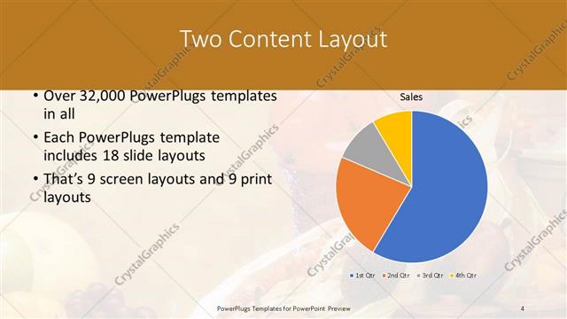 Two Content presentation slide layout
