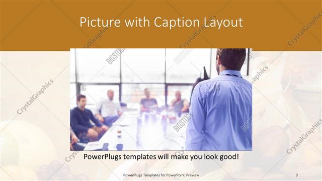 Picture with Caption presentation slide layout