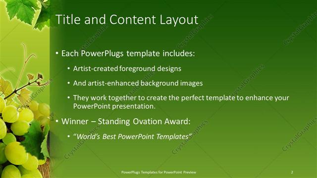 Title and Content presentation slide layout