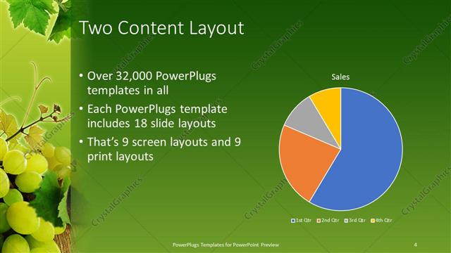 Two Content presentation slide layout