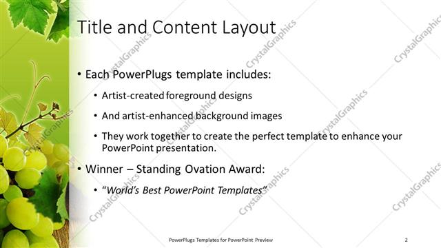Title and Content presentation slide layout