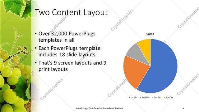 Two Content presentation slide layout