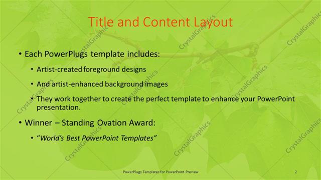 Title and Content presentation slide layout