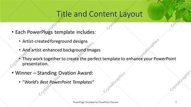Title and Content presentation slide layout