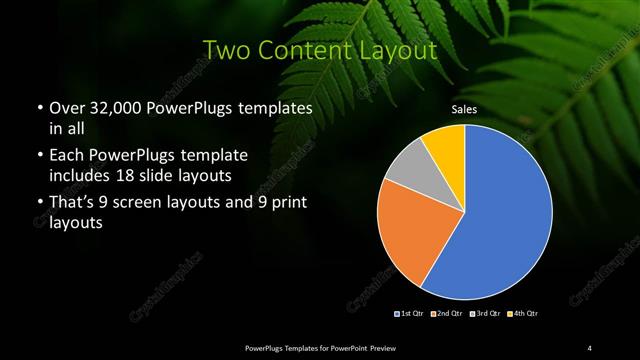 Two Content presentation slide layout