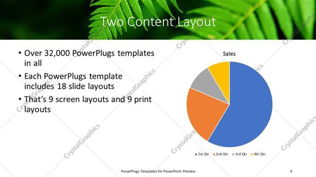 Two Content presentation slide layout