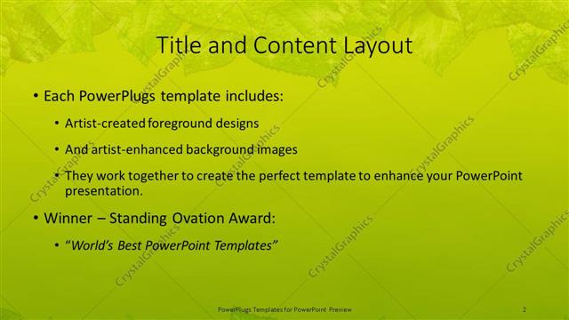 Title and Content presentation slide layout