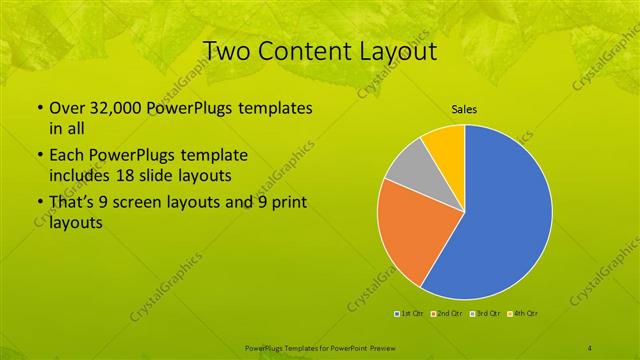 Two Content presentation slide layout