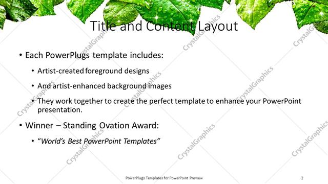 Title and Content presentation slide layout