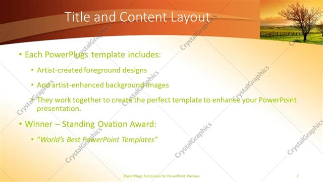 Title and Content presentation slide layout