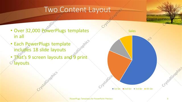 Two Content presentation slide layout