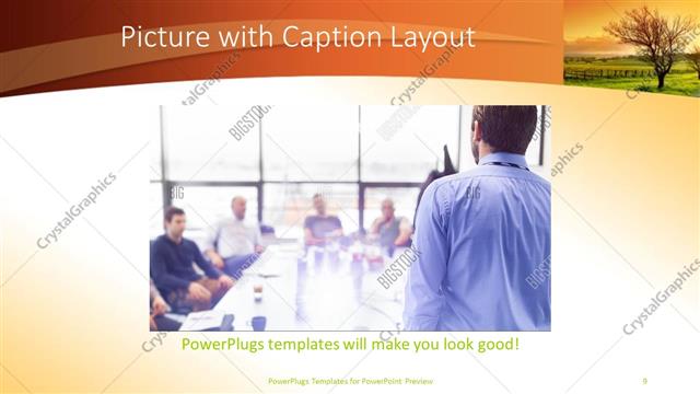 Picture with Caption presentation slide layout
