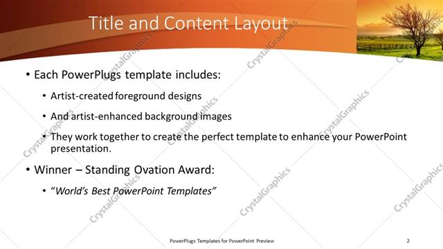Title and Content presentation slide layout