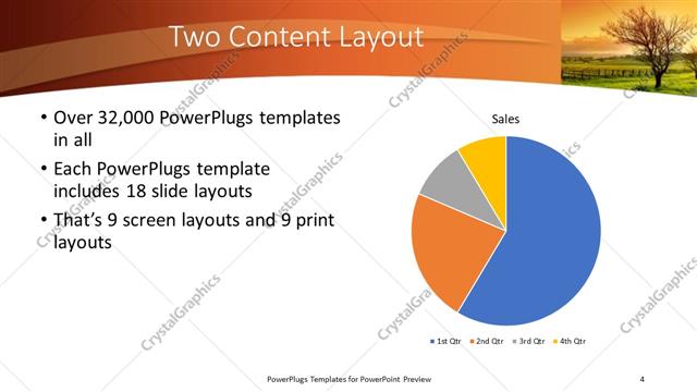 Two Content presentation slide layout