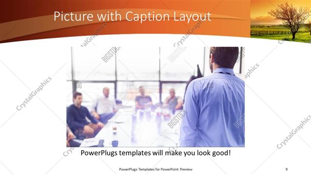 Picture with Caption presentation slide layout