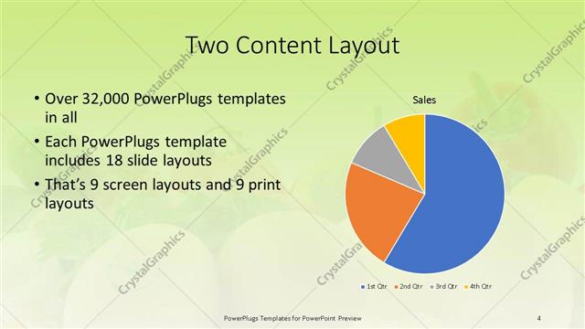 Two Content presentation slide layout
