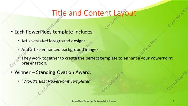 Title and Content presentation slide layout