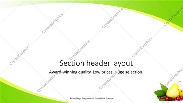 Section Header presentation slide layout