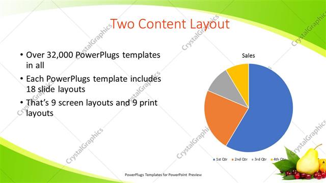 Two Content presentation slide layout