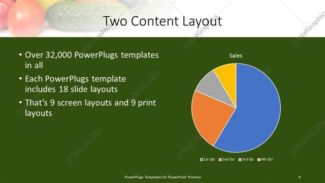 Two Content presentation slide layout
