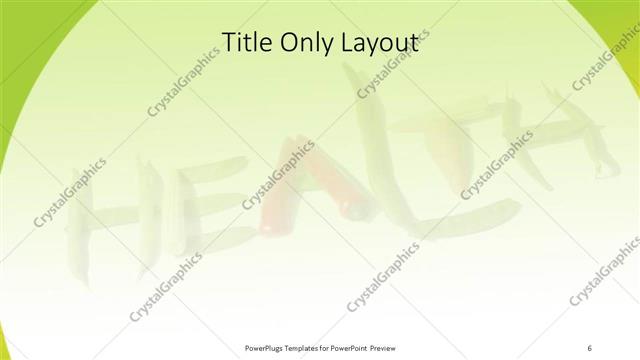 Title Only presentation slide layout