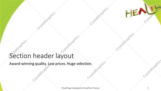 Section Header presentation slide layout