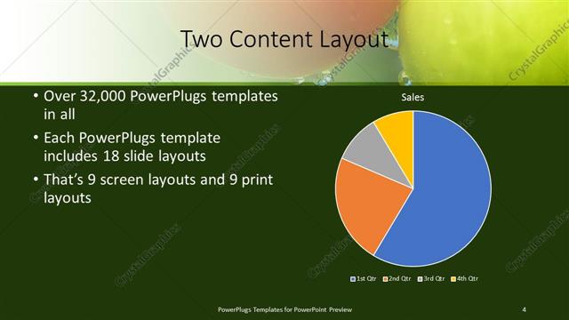 Two Content presentation slide layout