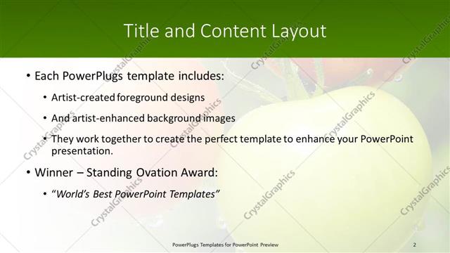 Title and Content presentation slide layout
