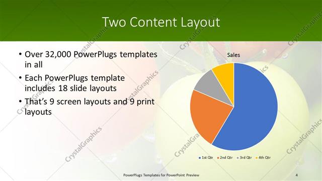 Two Content presentation slide layout