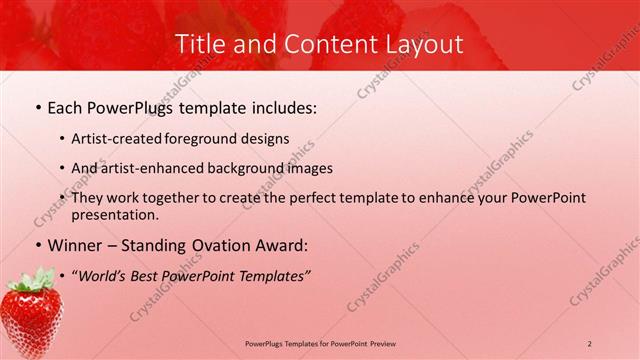 Title and Content presentation slide layout
