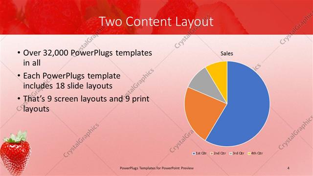 Two Content presentation slide layout