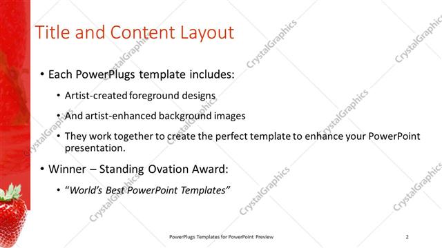Title and Content presentation slide layout