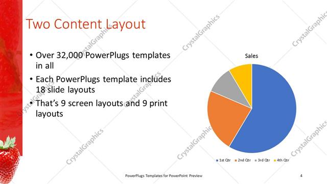 Two Content presentation slide layout