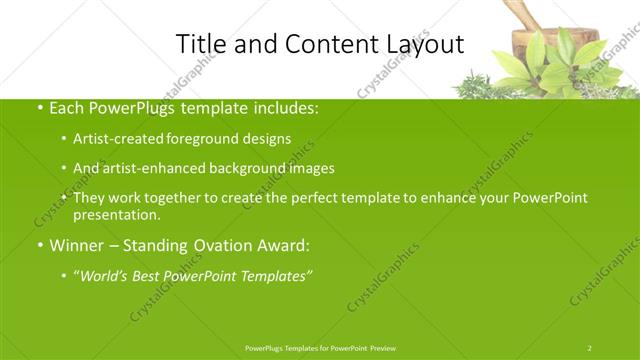 Title and Content presentation slide layout