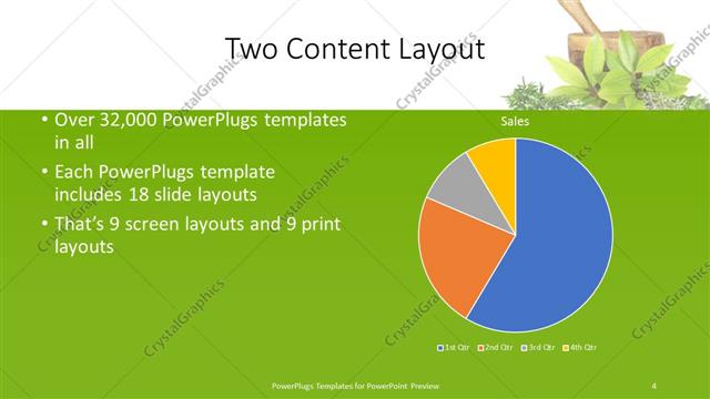 Two Content presentation slide layout