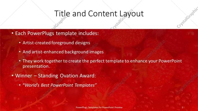 Title and Content presentation slide layout