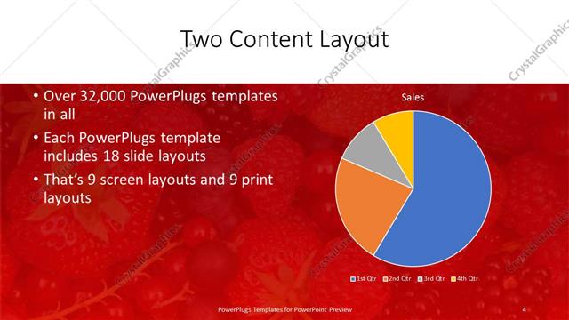 Two Content presentation slide layout