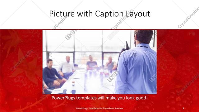 Picture with Caption presentation slide layout