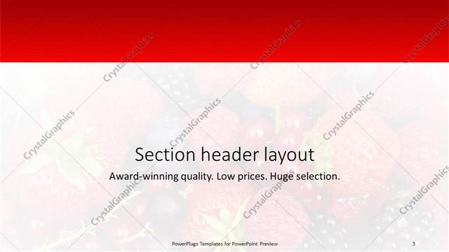 Section Header presentation slide layout