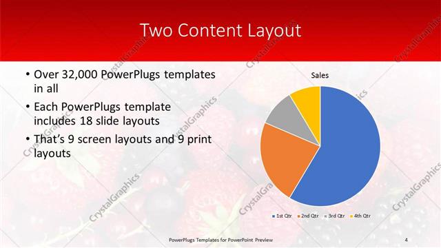 Two Content presentation slide layout