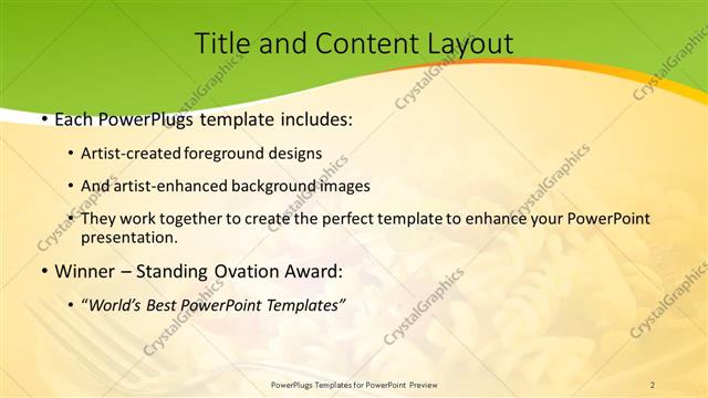 Title and Content presentation slide layout