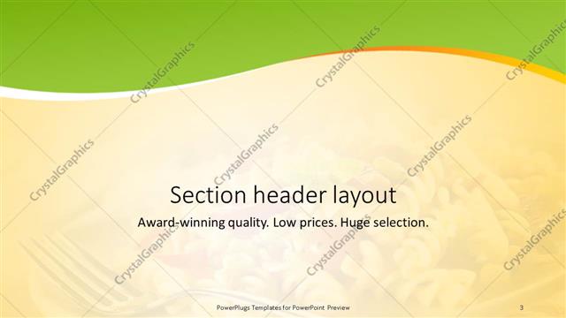 Section Header presentation slide layout