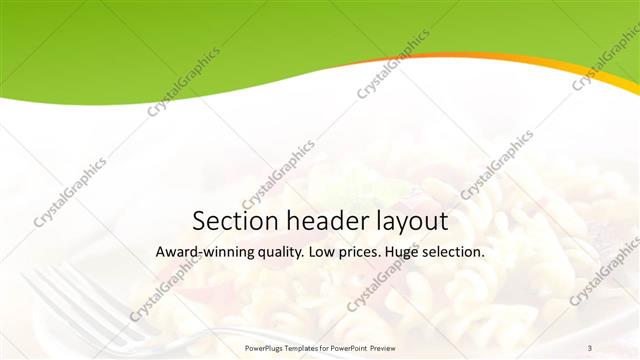 Section Header presentation slide layout