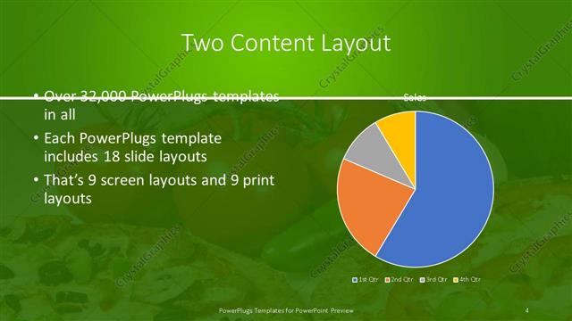 Two Content presentation slide layout