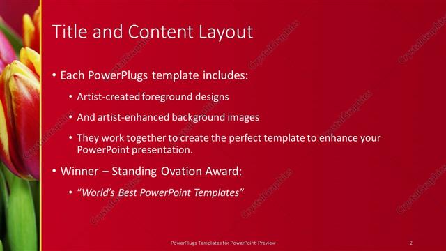 Title and Content presentation slide layout