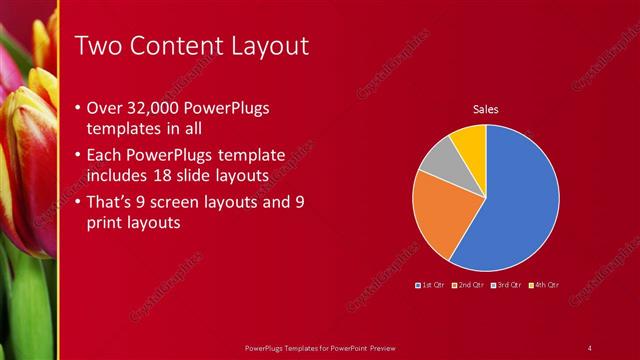 Two Content presentation slide layout
